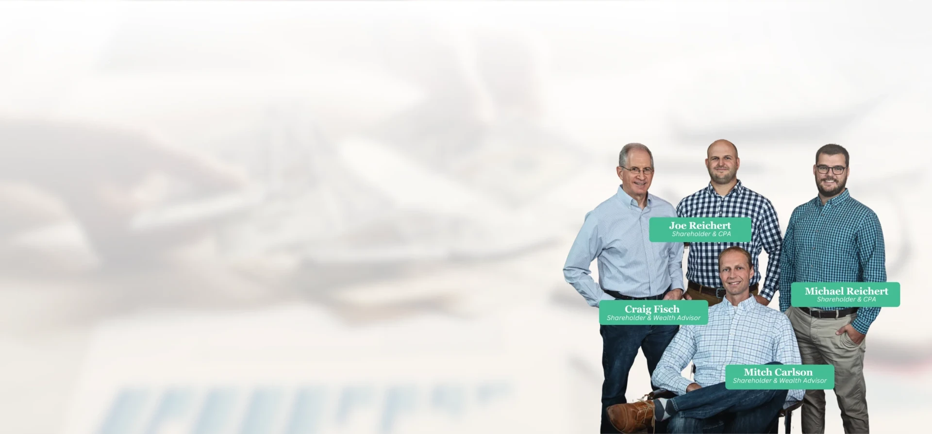 RPR Financial team — Joe Reichert, Michael Reichert, Craig Fisch, Mitch Carlson